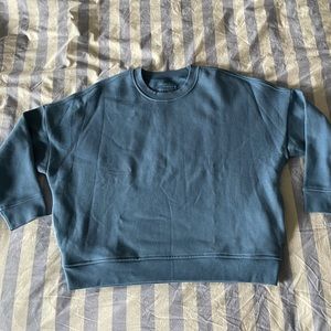 madewell mwl betterterry crewneck sweatshirt sz small blue